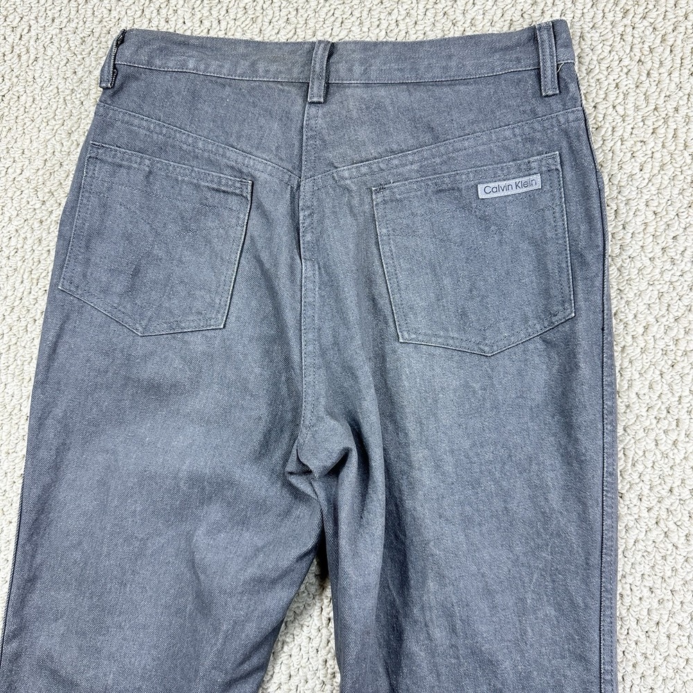 Vtg Calvin Klein Jeans Fits Men 31x35 Gray Straight Leg 80s USA Made Scovill - Picture 13 of 14